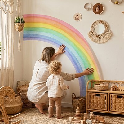 Stickers muraux enfant | Repositionnables - Doux comme bébé