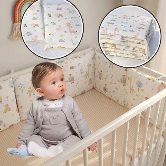 Tour de lit bébé | Cocooning Protection - Doux comme bébé