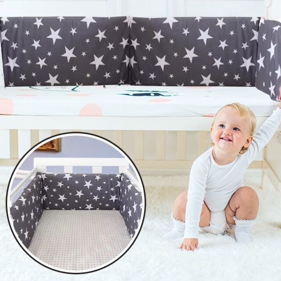 Tour de lit bébé | Coton Respirant - Doux comme bébé