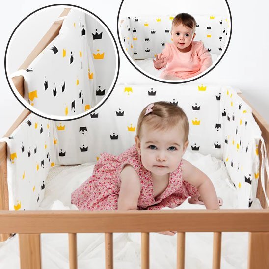 Tour de lit bébé | Coton Respirant - Doux comme bébé