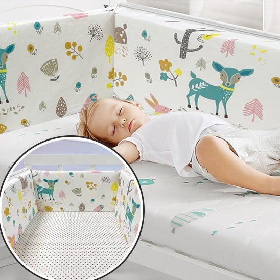 Tour de lit bébé | Coton Respirant - Doux comme bébé