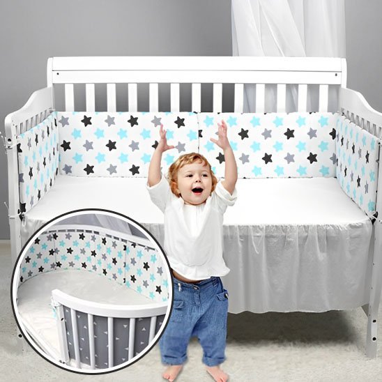 Tour de lit bébé | Coton Respirant - Doux comme bébé
