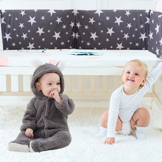 Tour de lit bébé | Coton Respirant - Doux comme bébé