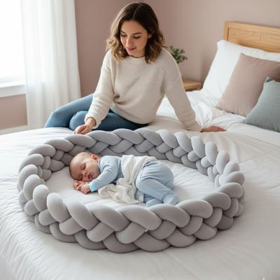 Tresse de lit | Protection Cocooning Scandinave - Doux comme bébé